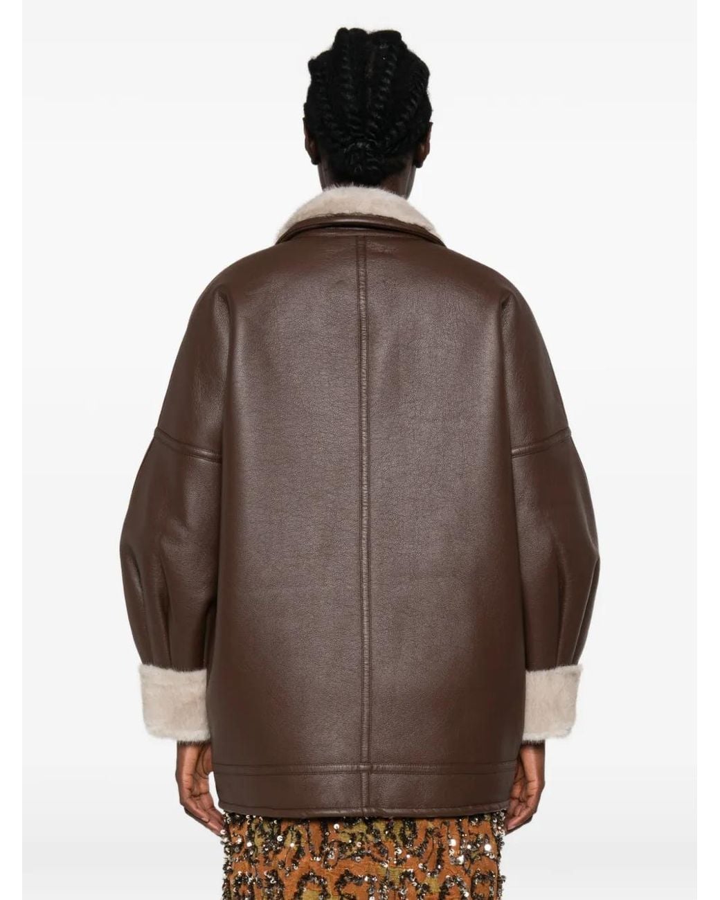 Dixie Brown Faux-Shearling Trim Coat
