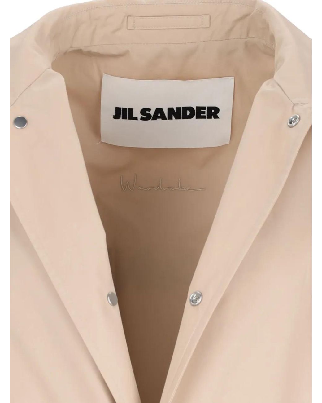Abrigo Con Logo Estampado Jil Sander de hombre de color Natural