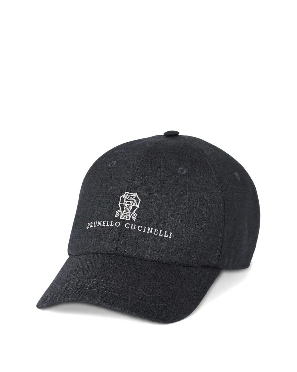 Brunello Cucinelli Blue Embroidered-logo Baseball Cap for men