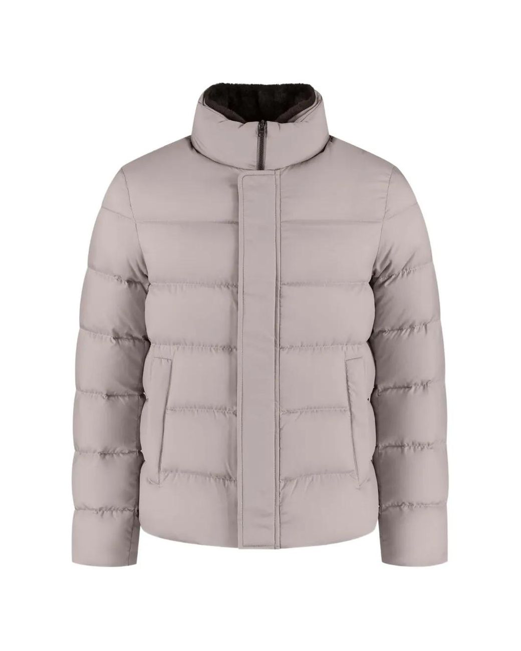 Herno Gray Quilted Jacket for men