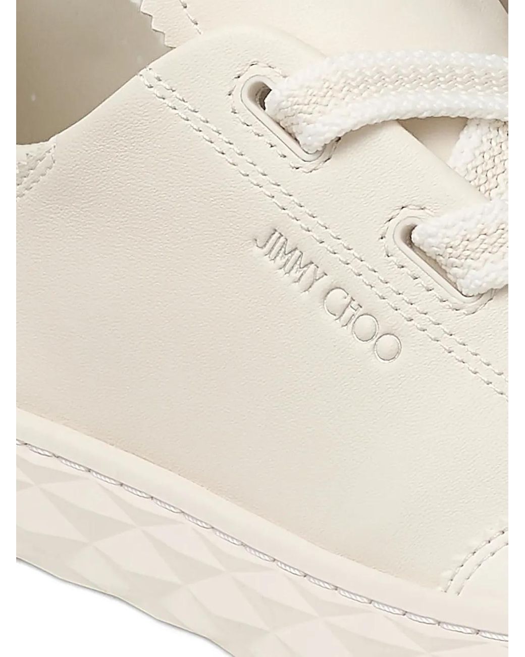 Jimmy Choo White Diamond Light Leather Sneakers