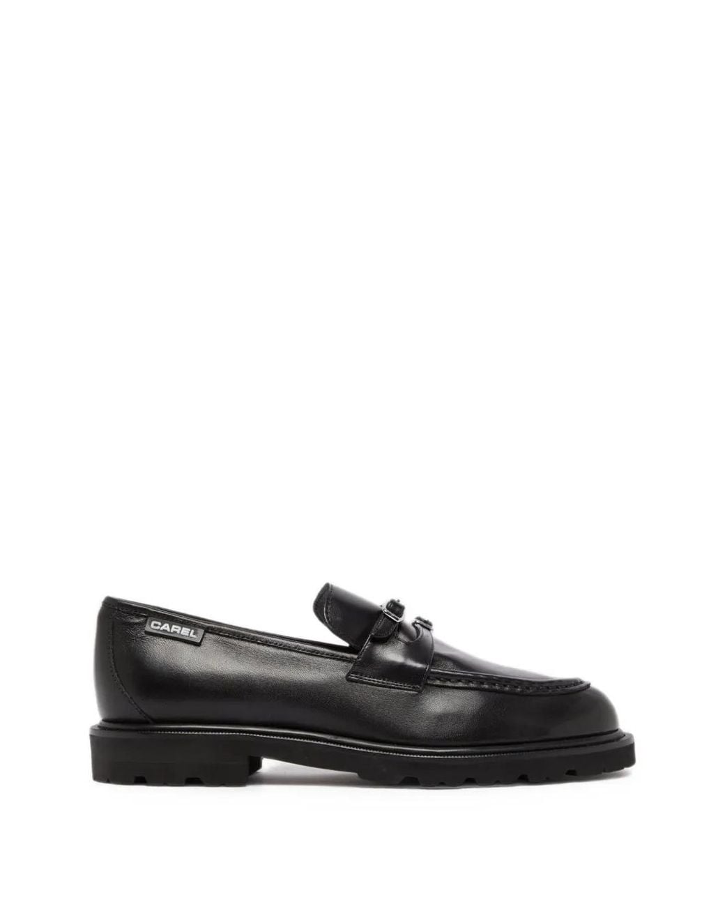 CAREL PARIS Black Giovanna Buckle-Detail Loafers