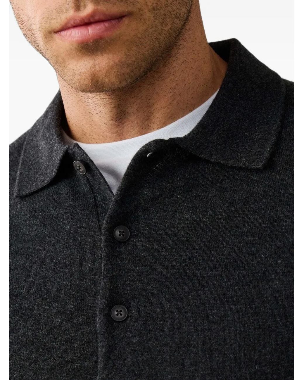 Hackett Blue Knitted Polo Sweater for men