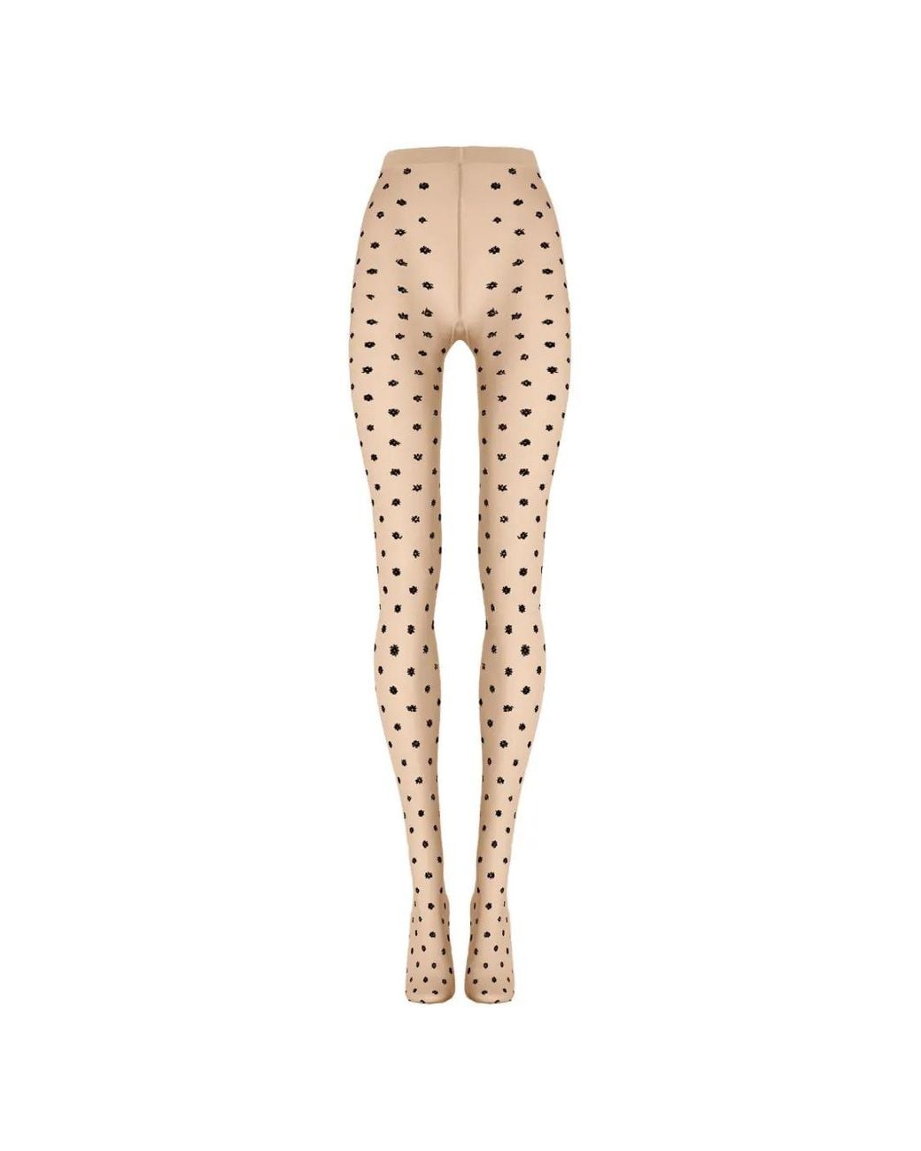 Wolford White Daisy Floral-Pattern Tights