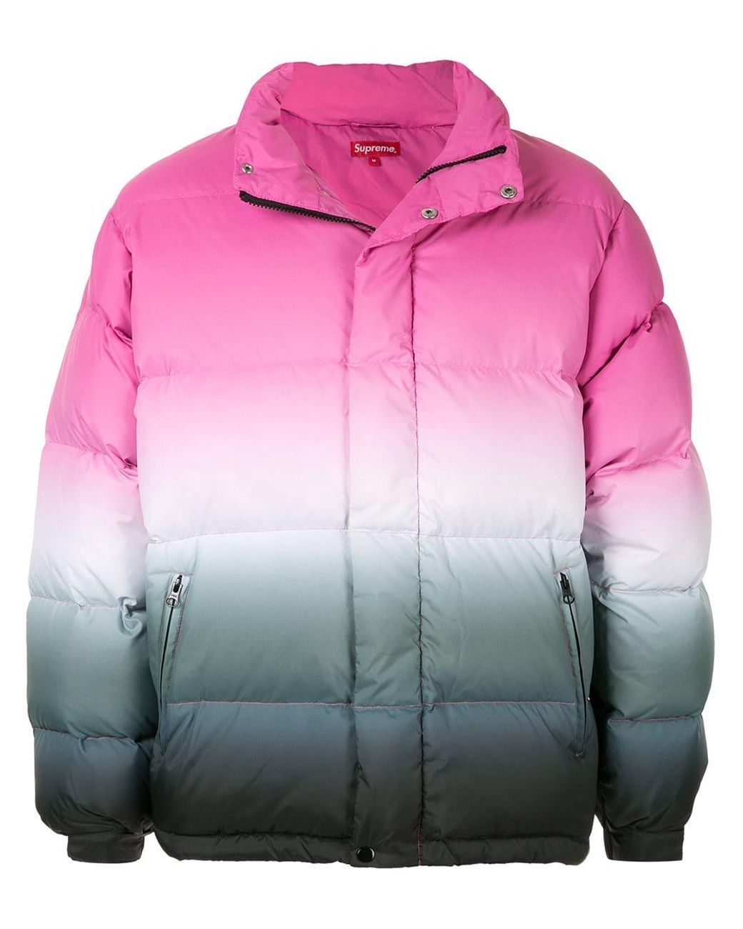 Supreme Puffer Jacket Pink for | Lyst