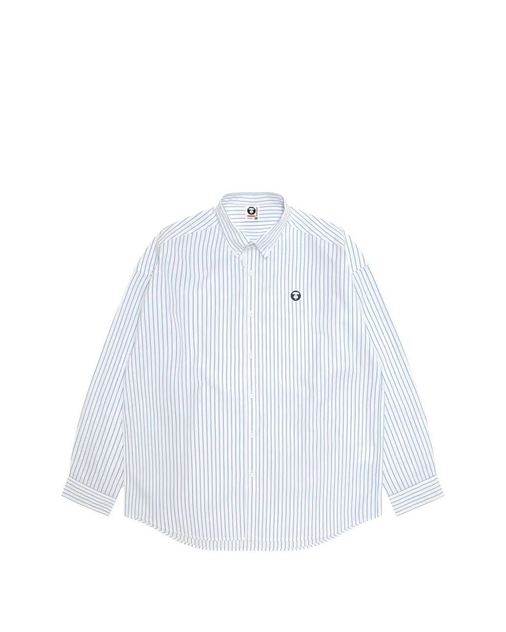 Aape By A Bathing Ape White Striped Shirt for men