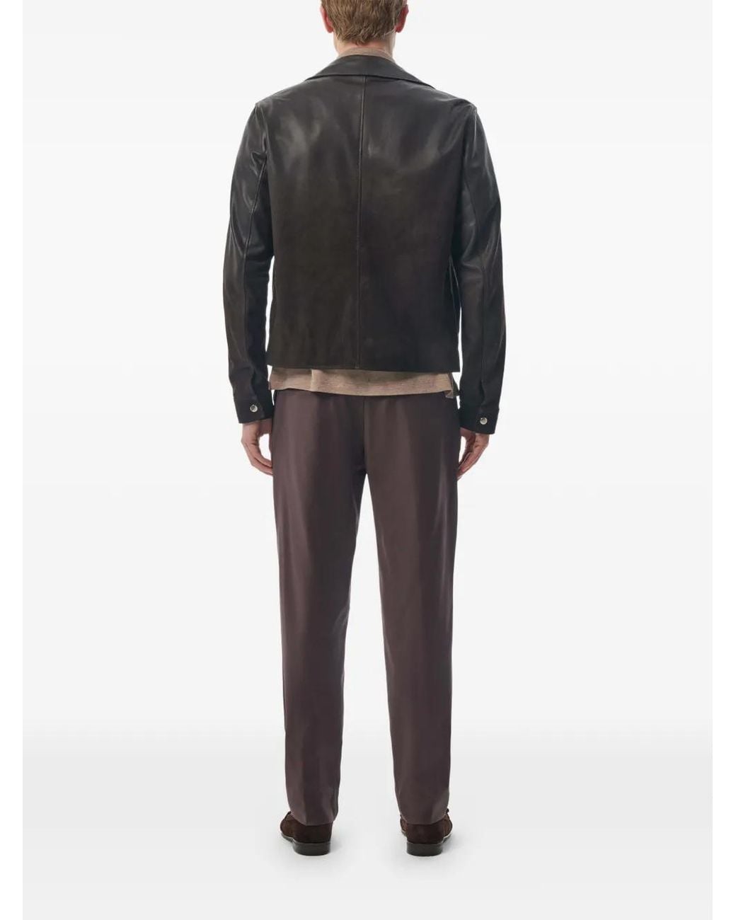 MEGUSTA Black Degradé Suede Jacket for men