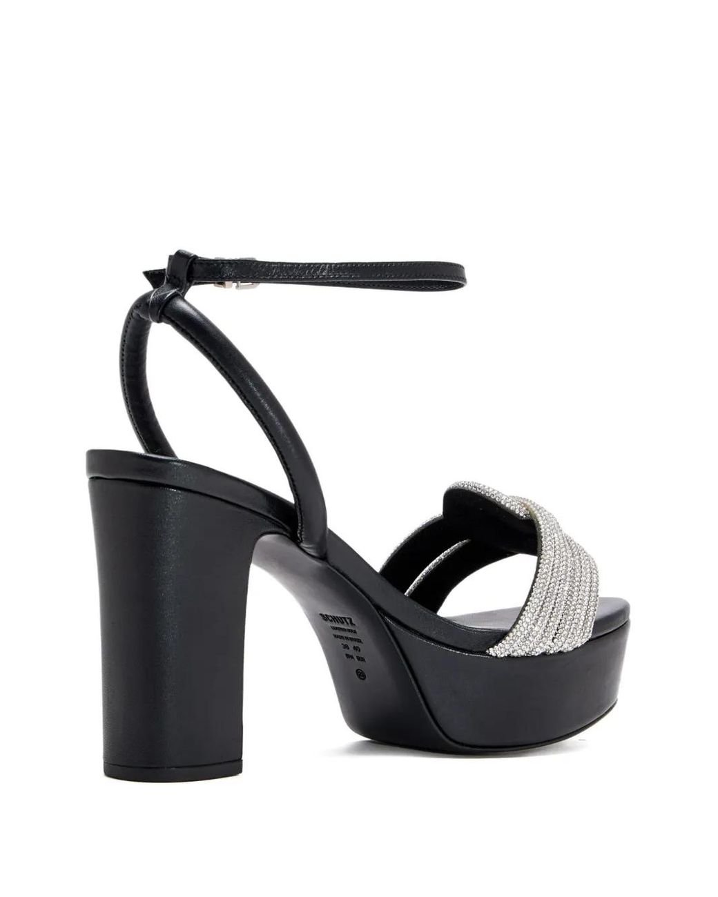 Sandales À Ornements En Cristal Bosa 105 Mm SCHUTZ SHOES en coloris Black