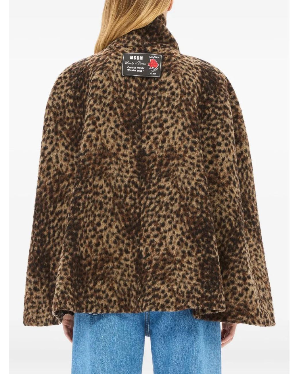 MSGM Cape Met Aangehechte Sjaal in het Orange