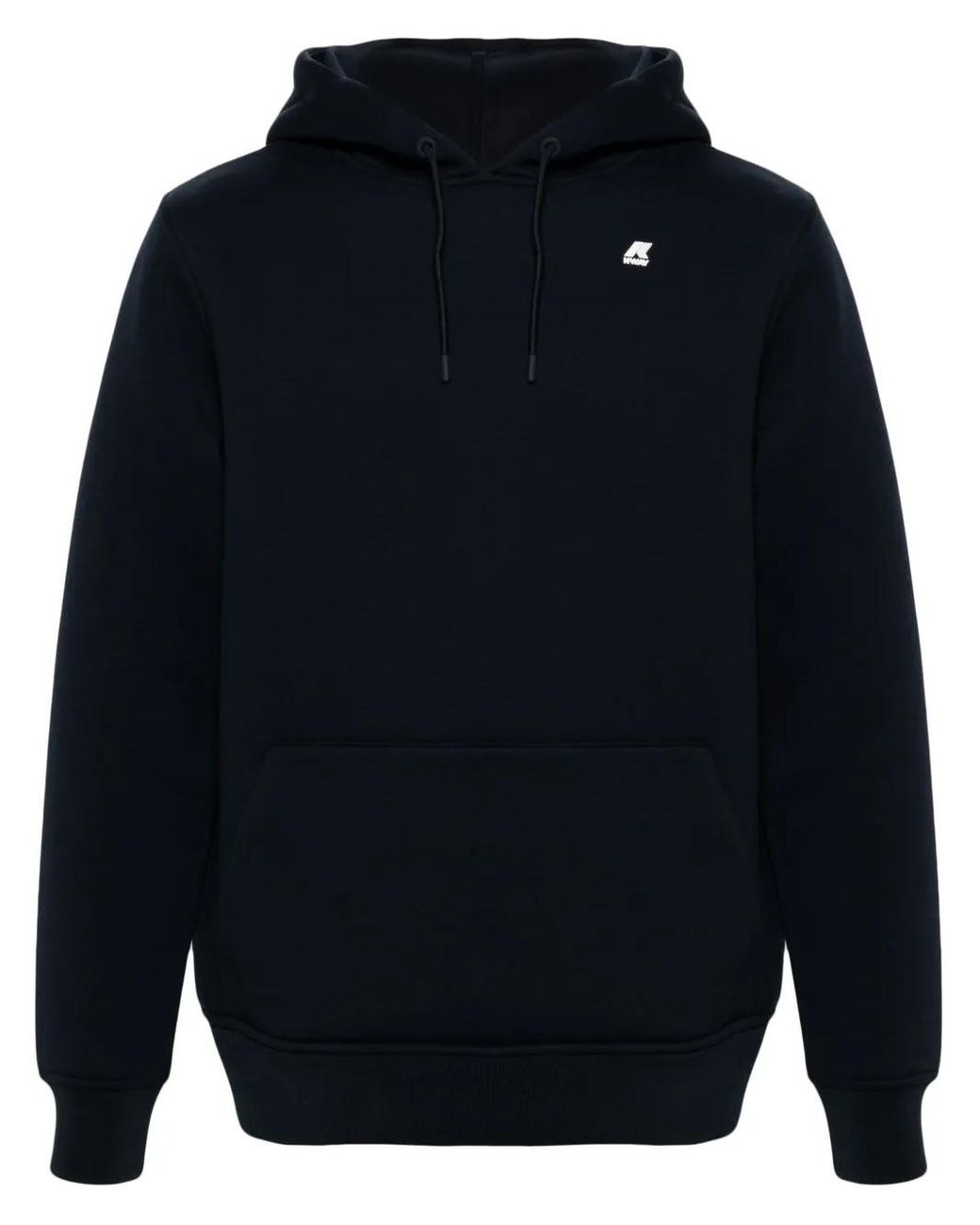 K-Way Blue Logo-Print Jersey Hoodie for men