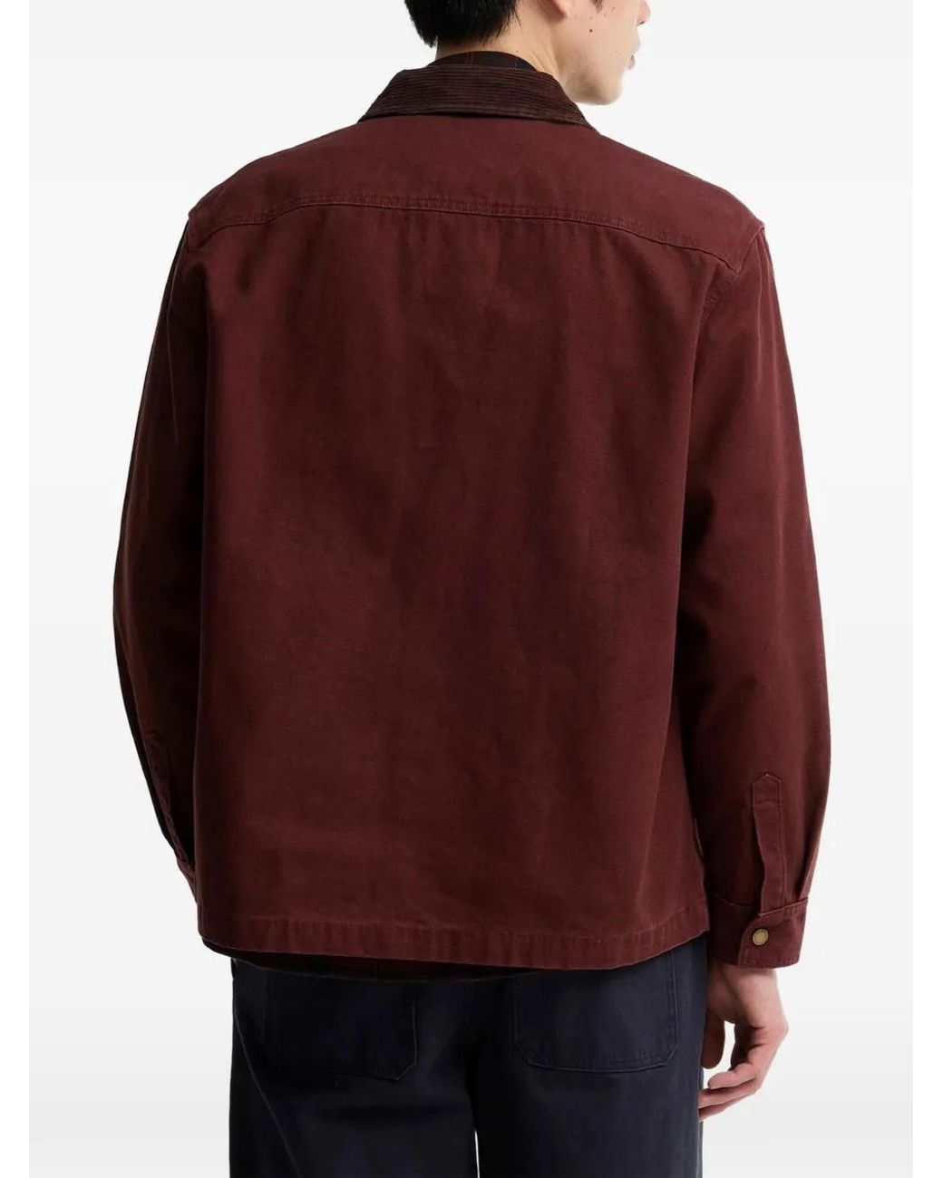 Barbour Red Ursula Corduroy-Collar Overshirt for men