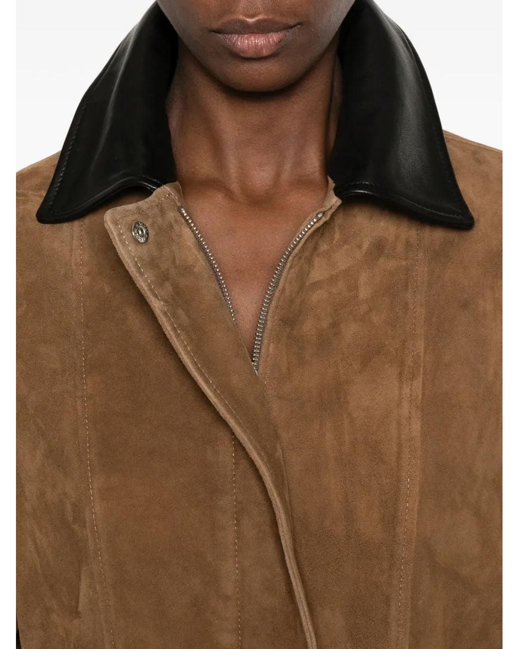 Nour Hammour Brown Grange Suede Jacket