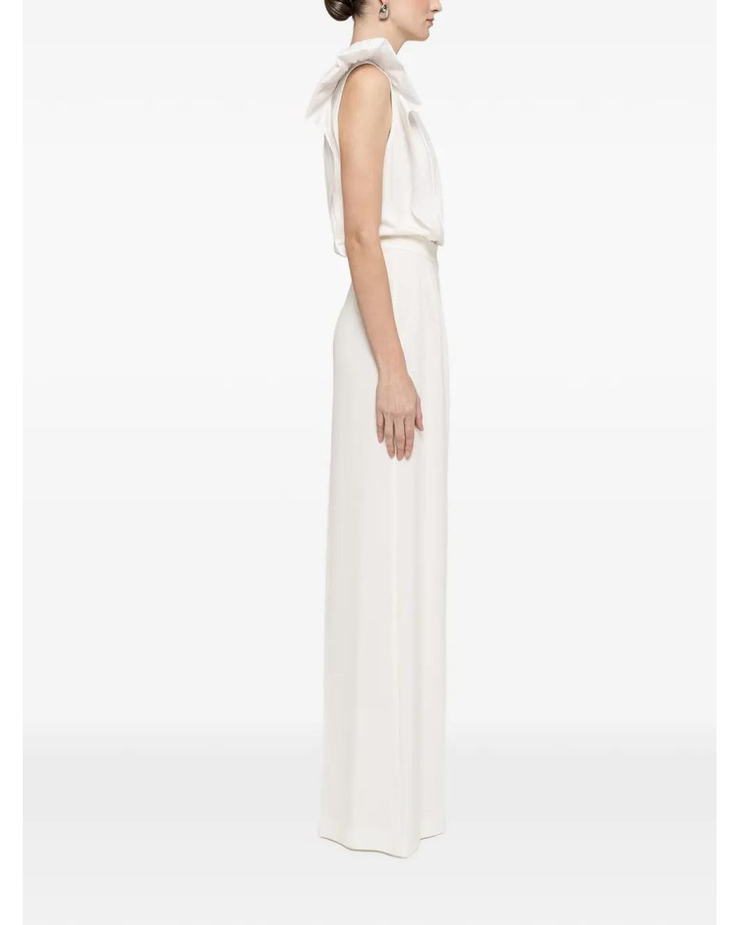 Nissa White Ruffled Top