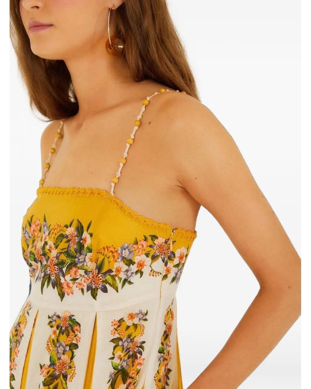 Farm Rio Metallic Hilo Stripes Maxi Dress