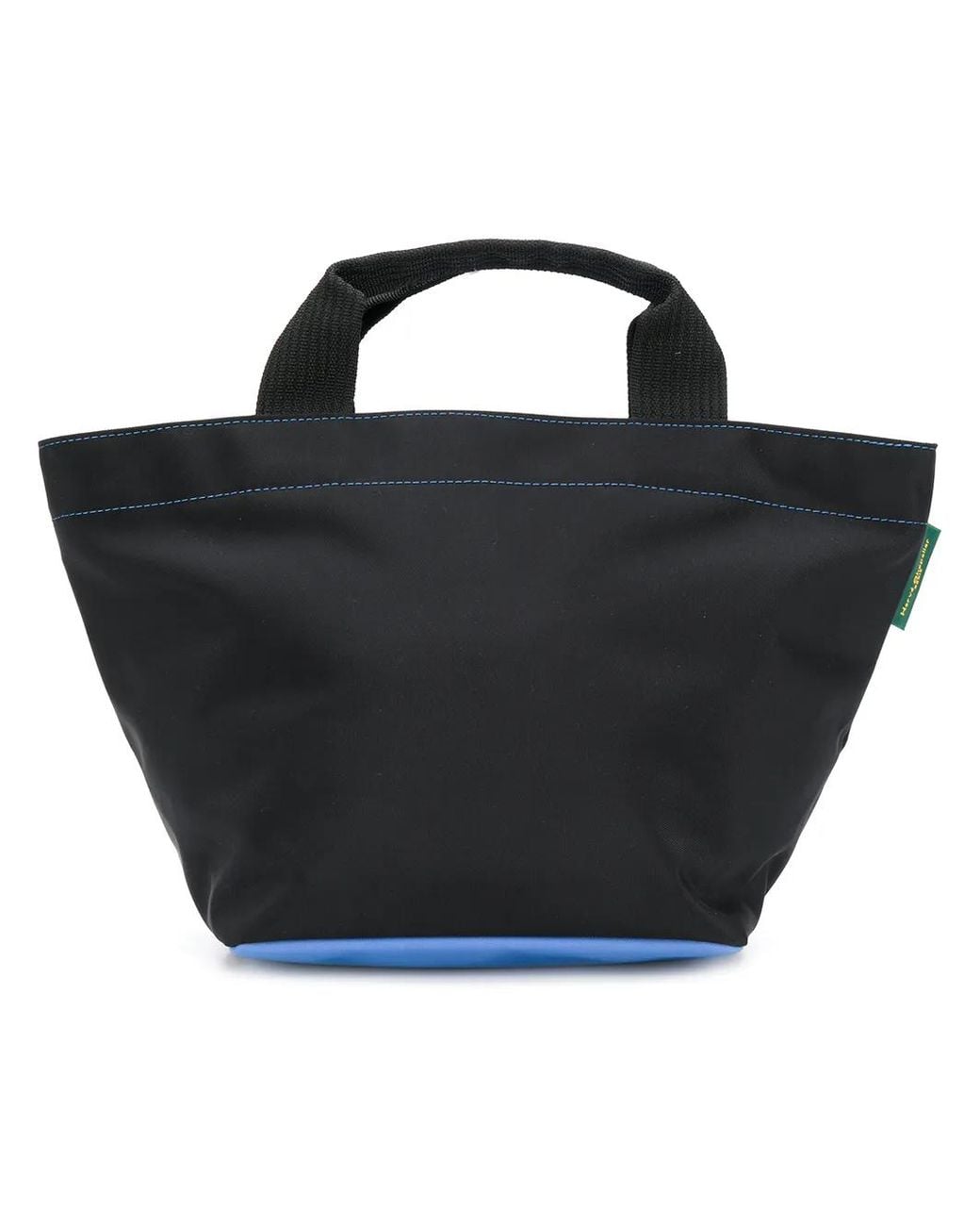 Herve Chapelier Black Contrast Stitch Small Tote Bag