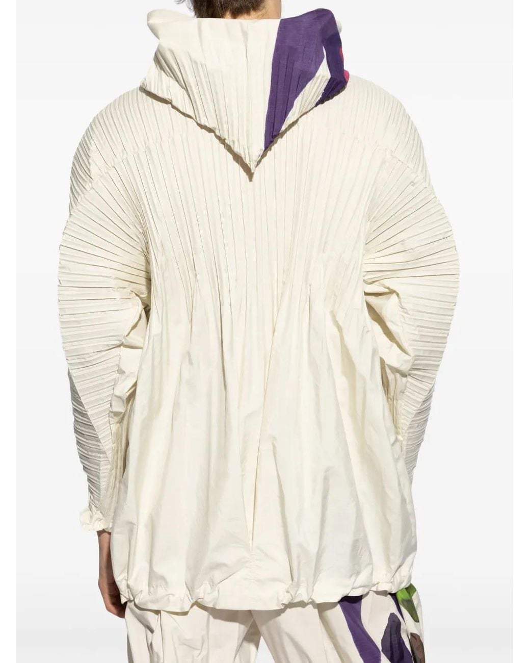 Homme Plissé Issey Miyake Pink Graphic Print Hooded Jacket for men