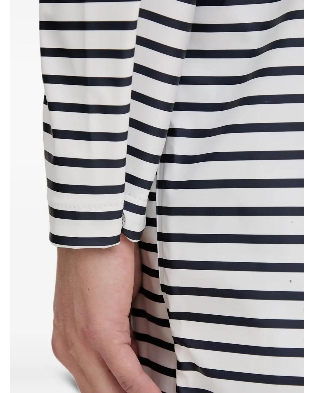 Helly Hansen Gray Striped-Pattern Parka Coat