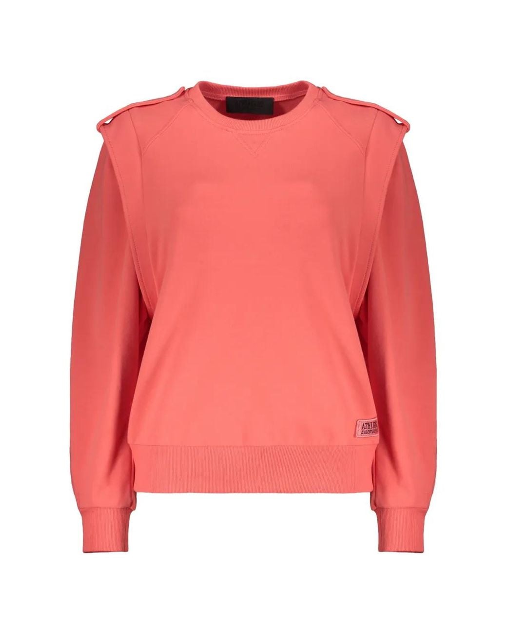 Alberta Ferretti Pink Crew-Neck Long-Sleeve Sweatshirt