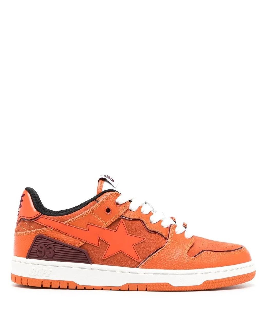 A Bathing Ape Orange Baskets Sk8 Sta for men