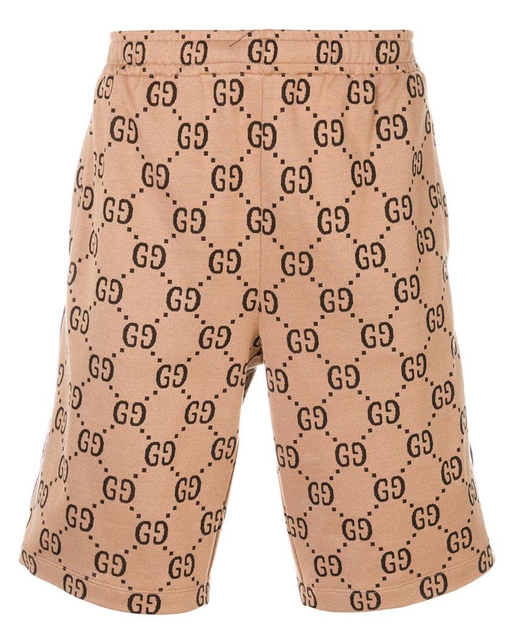 Gucci Gg Jacquard Shorts in Brown for Men | Lyst