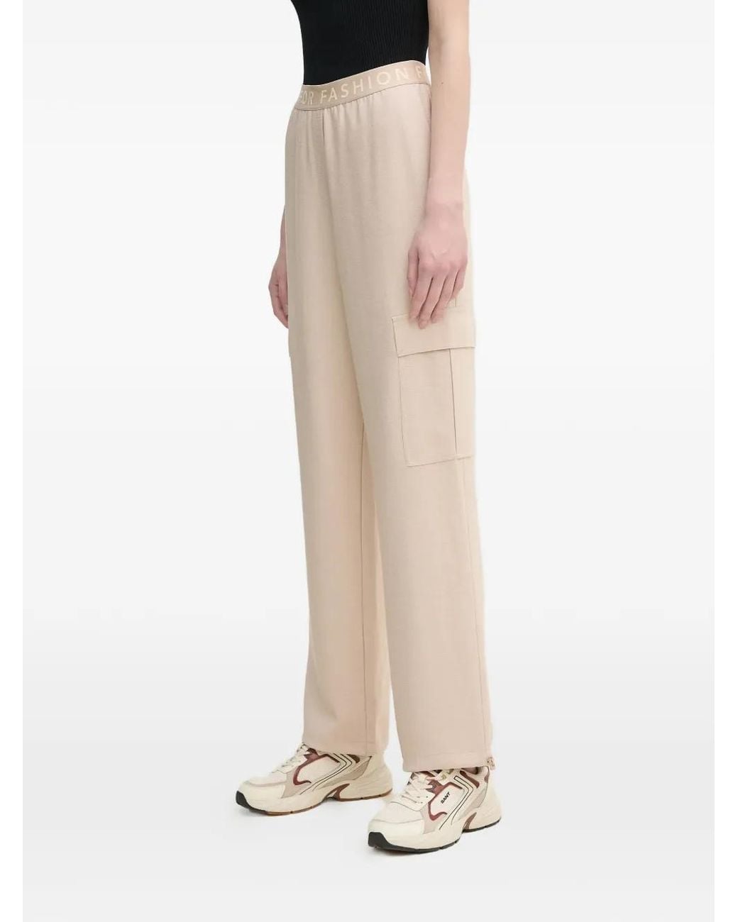 MARC AUREL White Pantalon À Poches Cargo