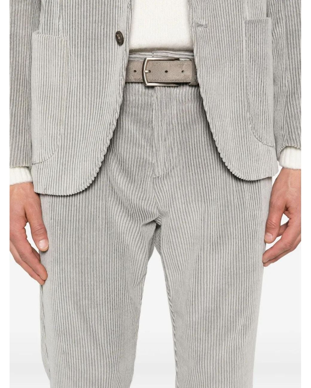 Eleventy Gray Corduroy Suit for men