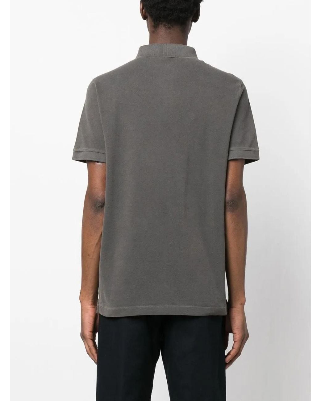Stone Island Gray Anthracite Pigment Dyed Slim Fit Polo Shirt for men