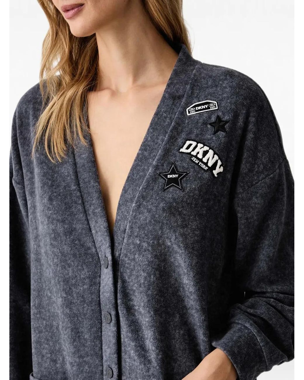 DKNY Blue Logo-Patch Pajamas