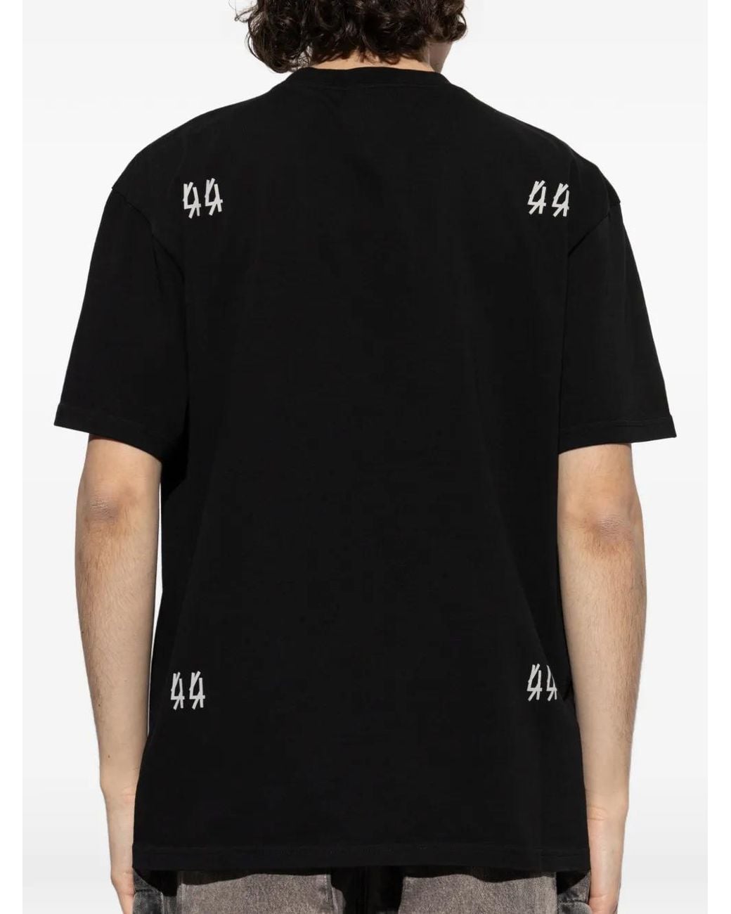 44 Label Group Black Crew Neck T-Shirt for men