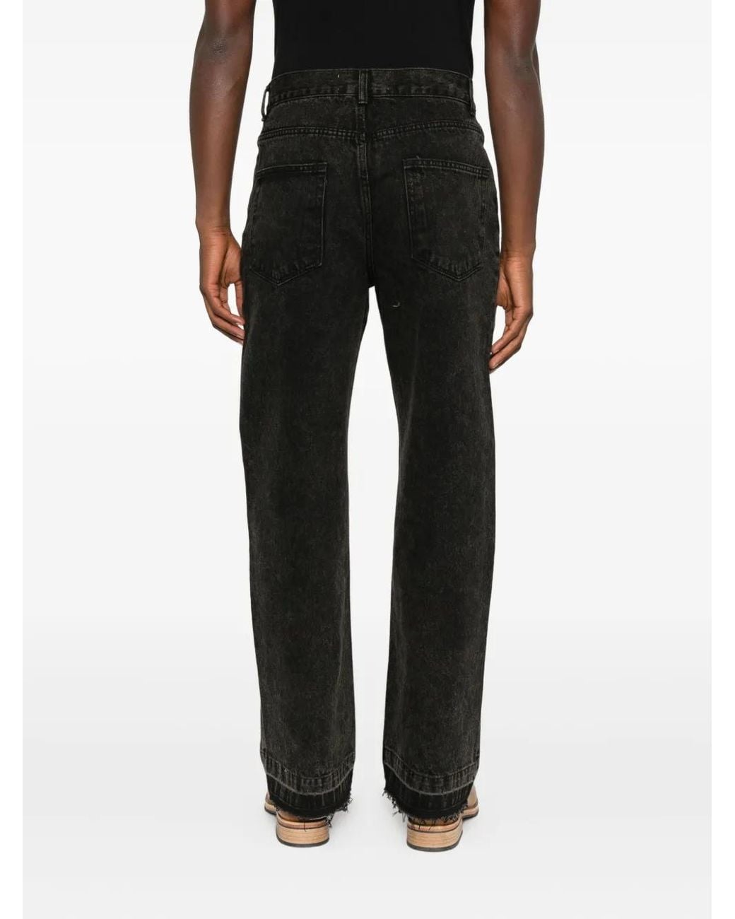 TONYWACK Black Straight-Leg Jeans for men