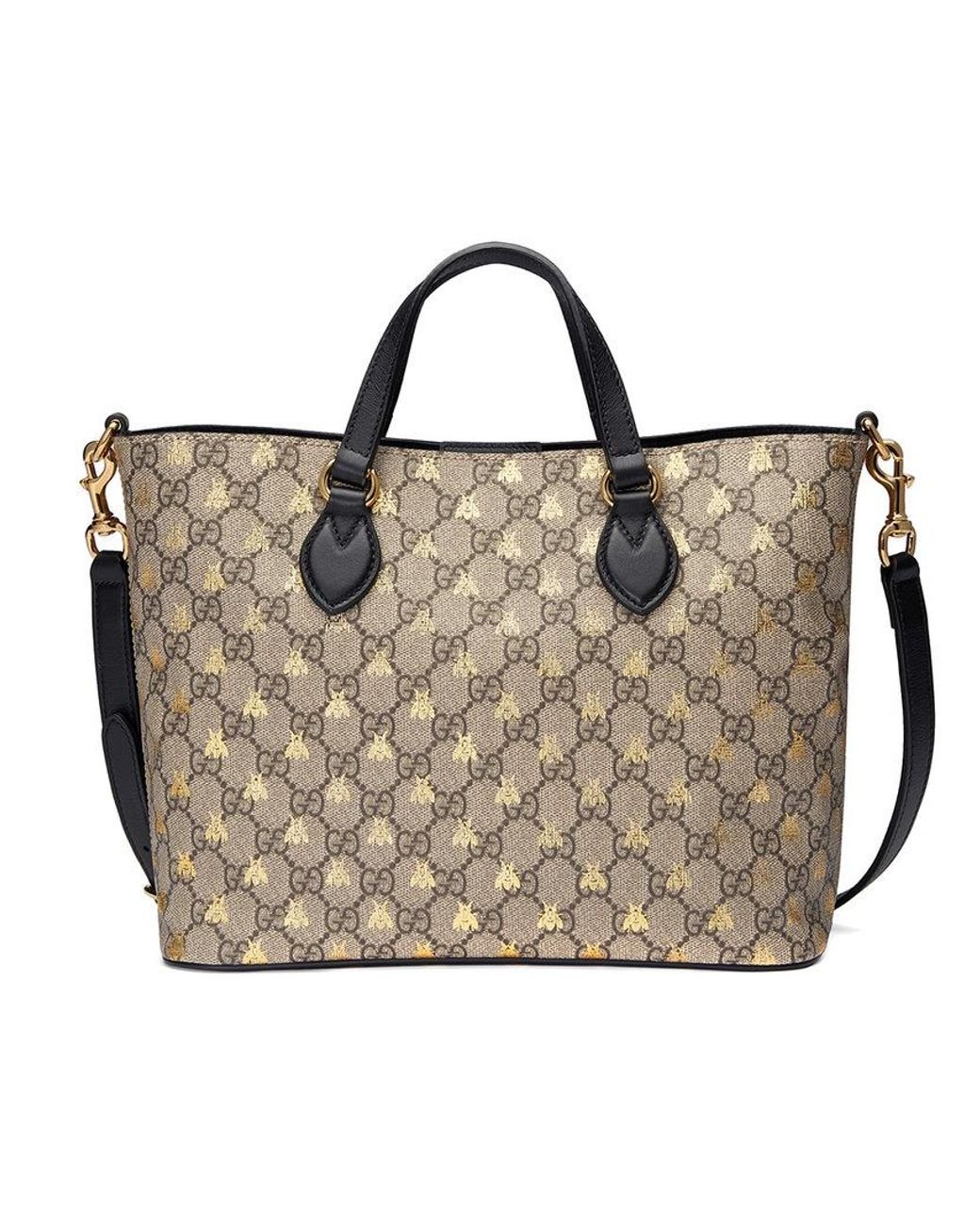 Gucci gg supreme bees tote hotsell