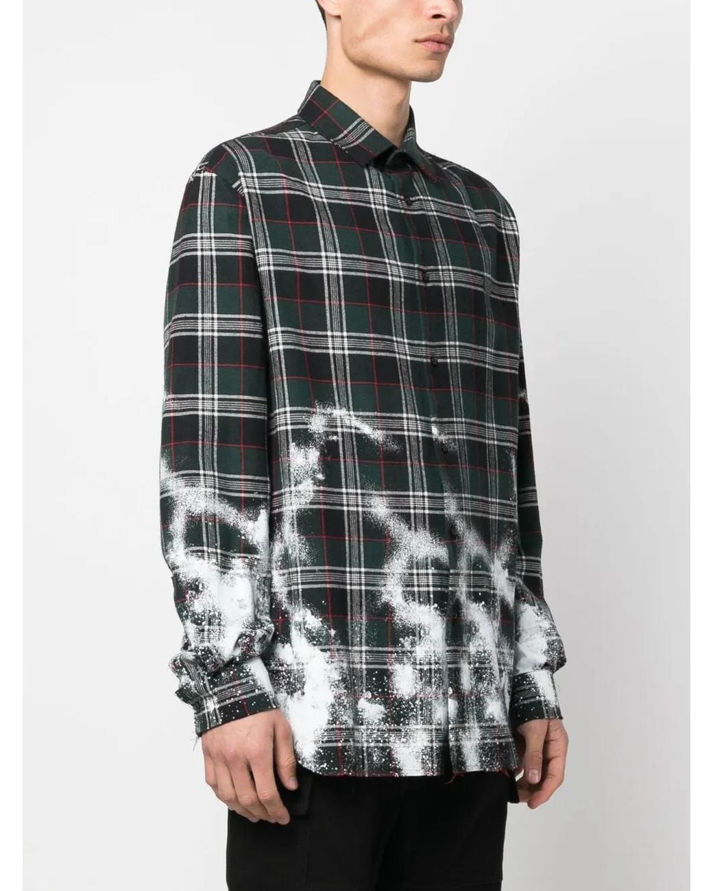 Philipp Plein Black Dandy Tartan-Check Shirt for men