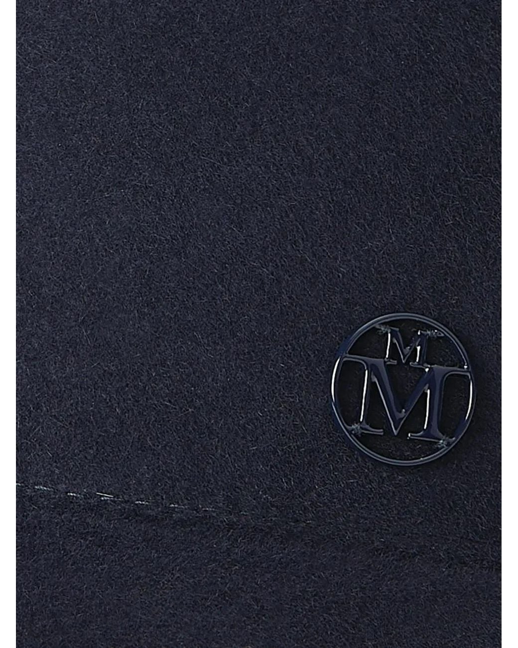 Maison Michel Blue Tiger Wool Logo-Plaque Cap