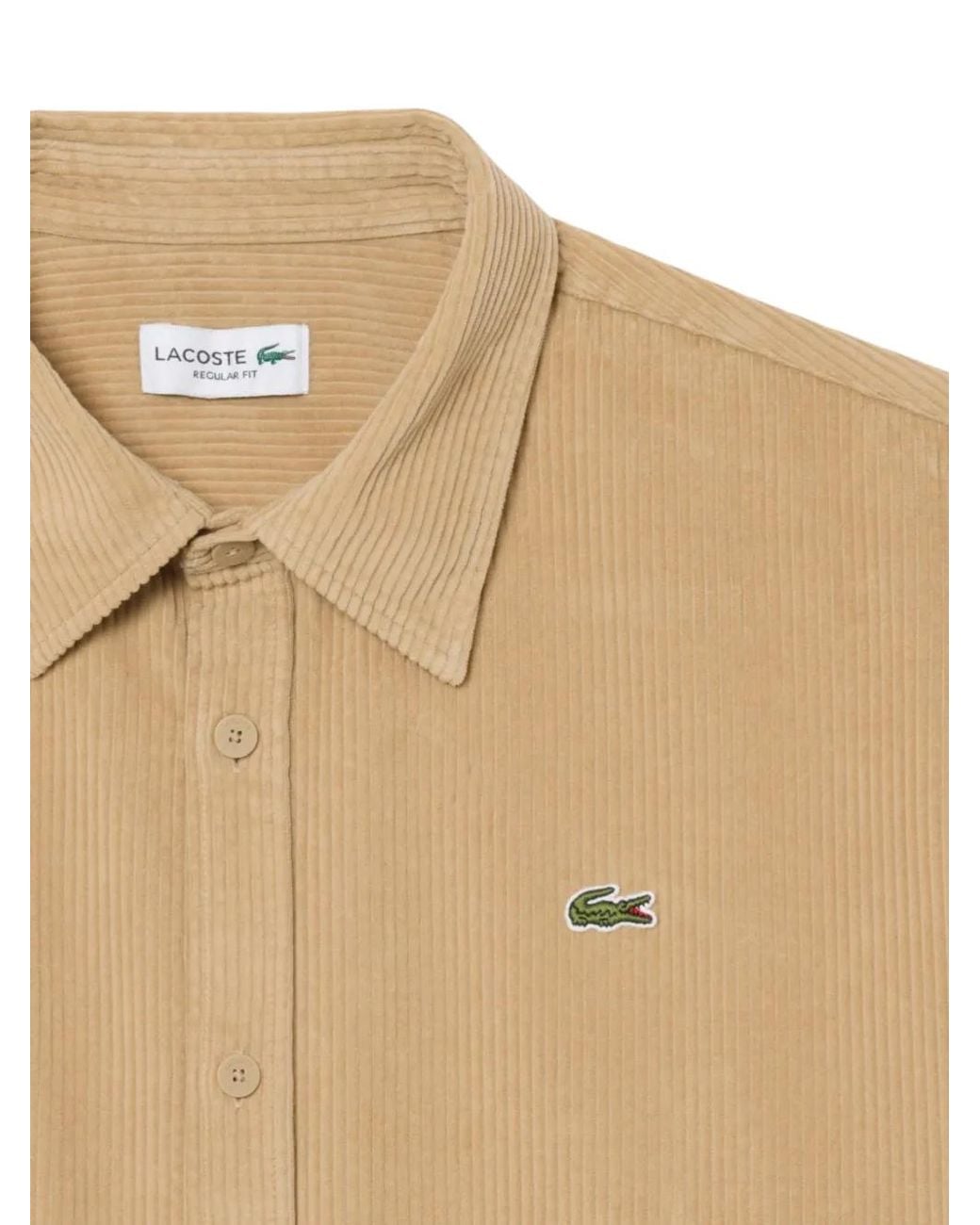 Lacoste Natural Regular-Fit Corduroy Shirt for men