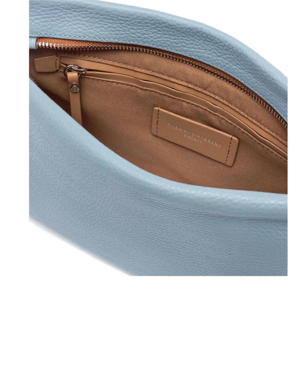 Gianni Chiarini Blue Leather Clutch Bag