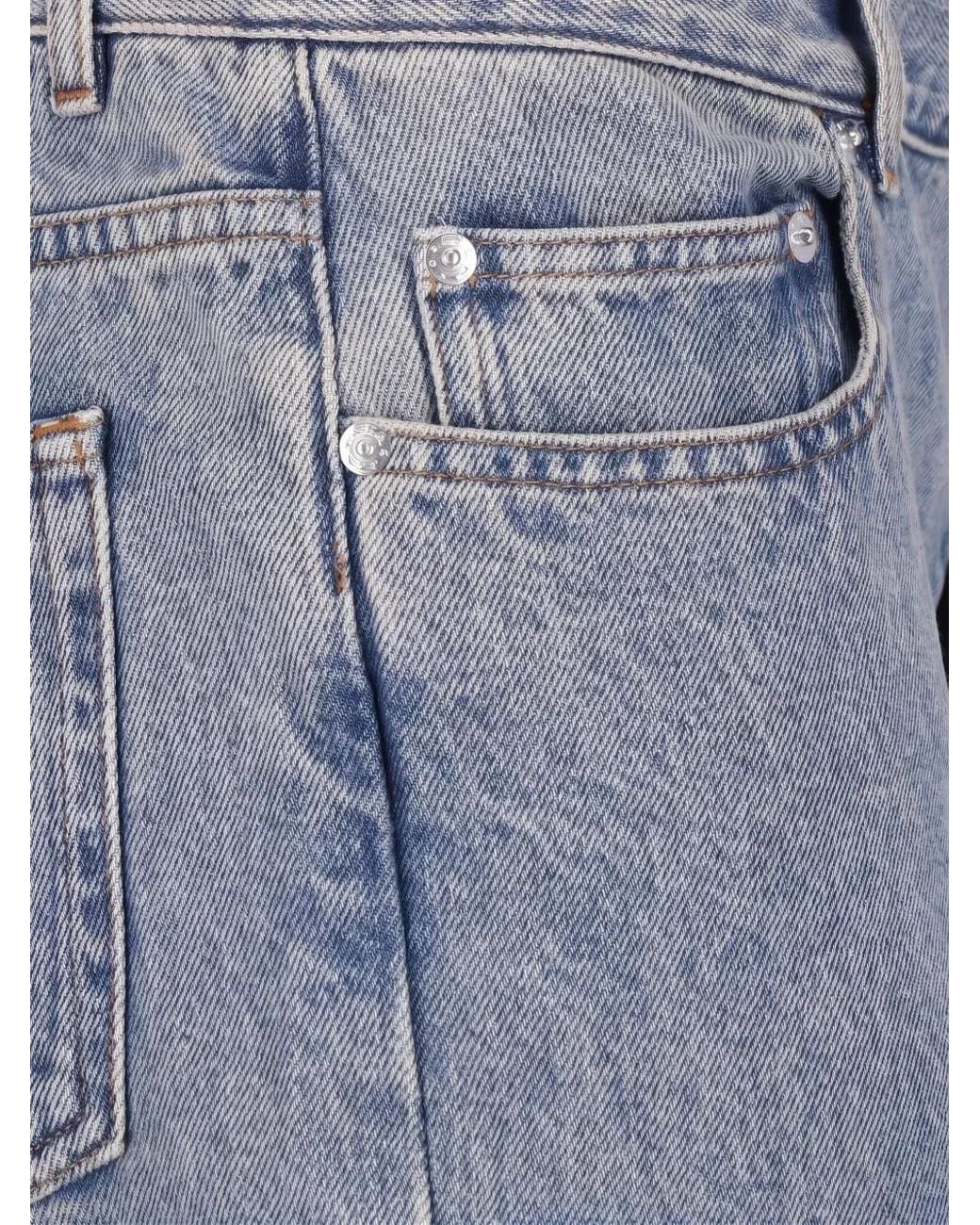 A.P.C. Blue Stonewashed Straight-Leg Jeans for men