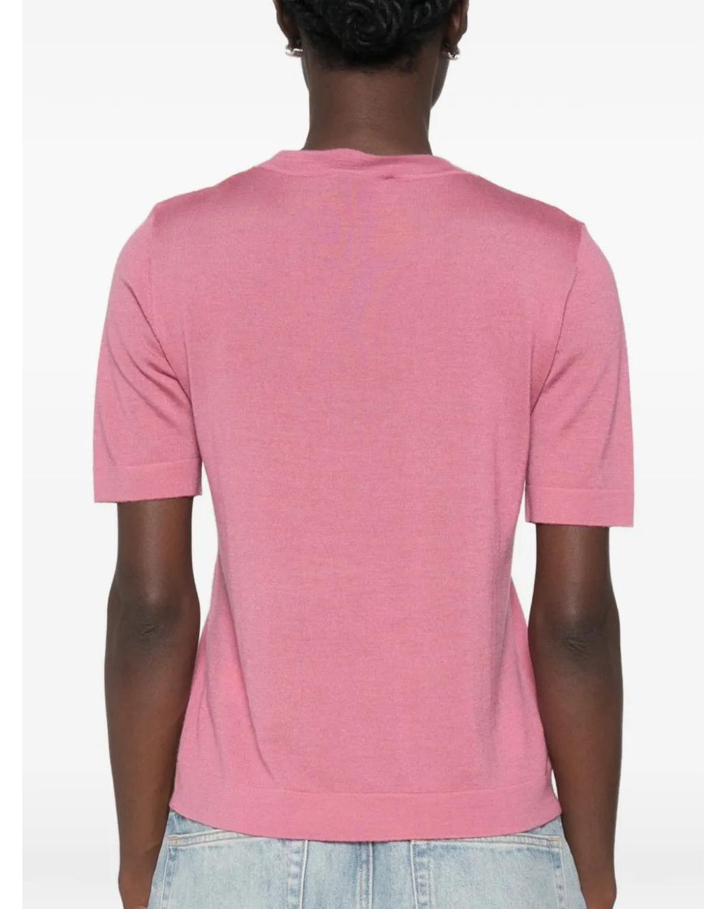 Weekend by Maxmara Pink Short-Sleeve Sweater