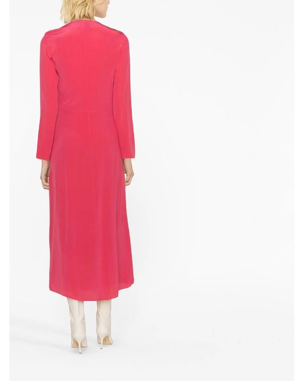 Isabel Marant Red Nemalia Ruched Midi Dress