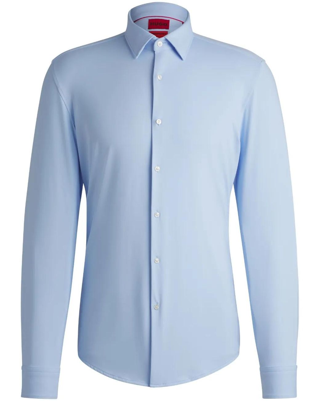 HUGO Blue Poplin Shirt for men