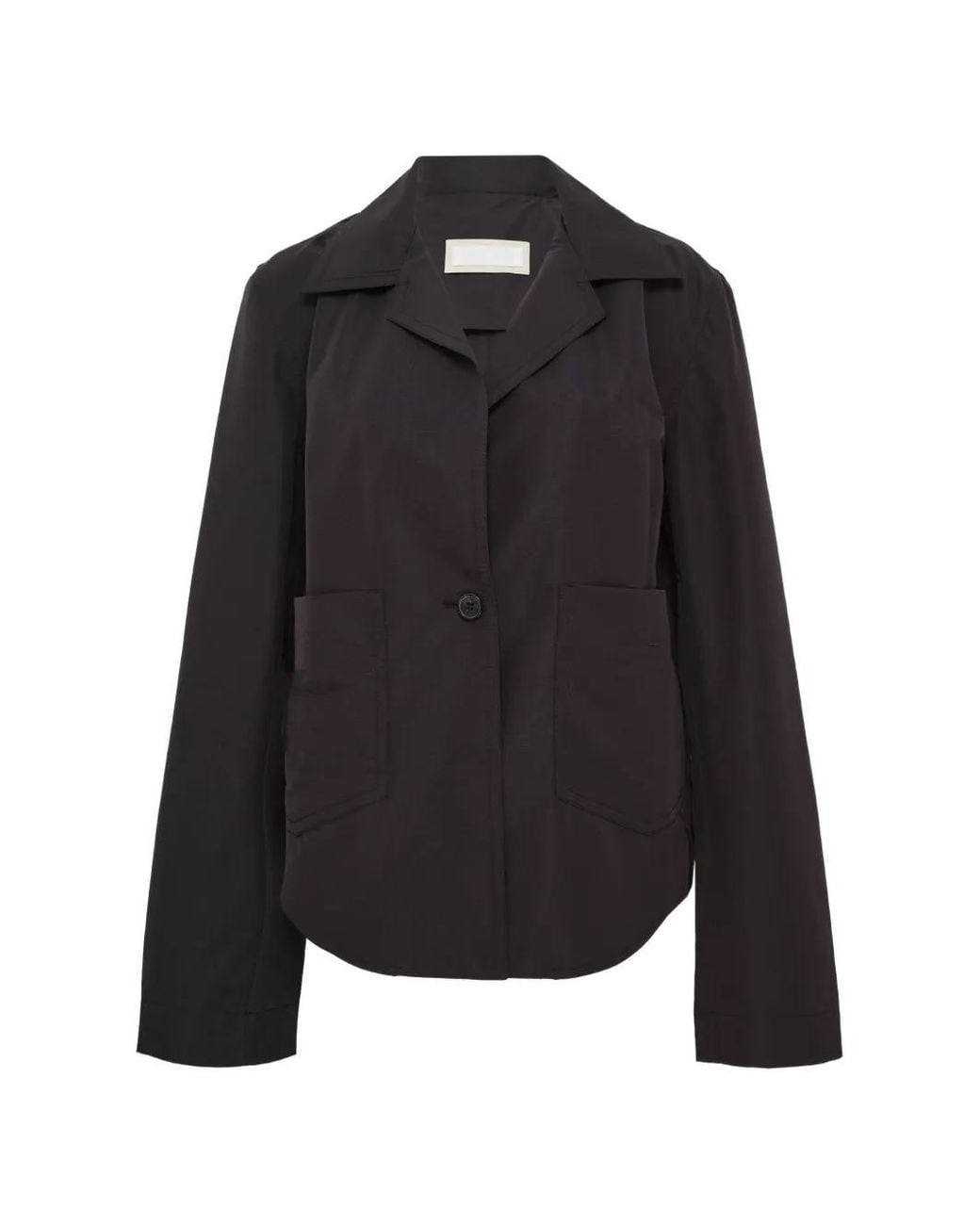 Litkovskaya Black Notched-Lapel Cropped Jacket