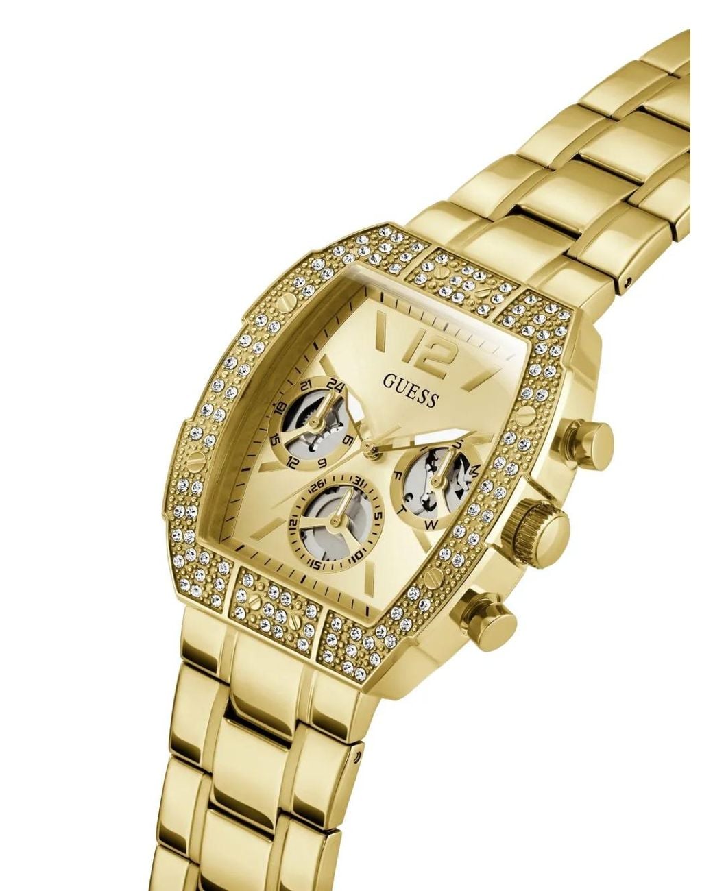 Guess Metallic Tone Analog Watch for men