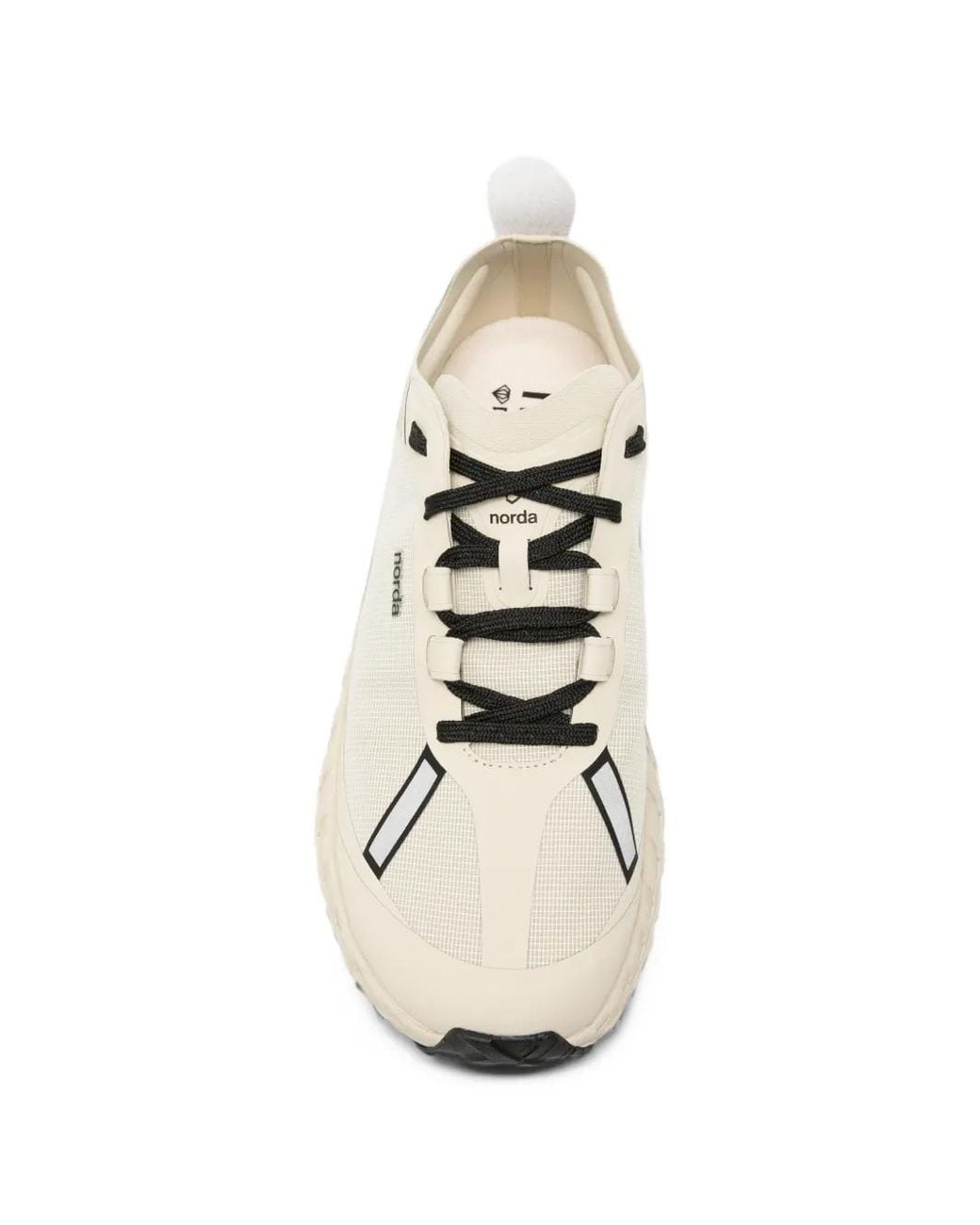 Norda White Logo-Print Panelled Sneakers for men