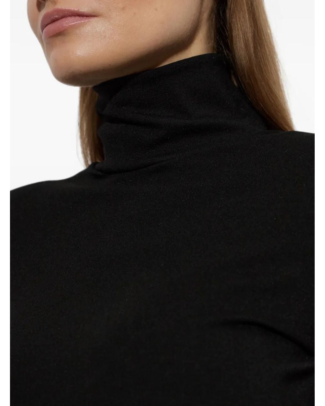 DSquared² Black Shoulder-Pad Turtleneck Top