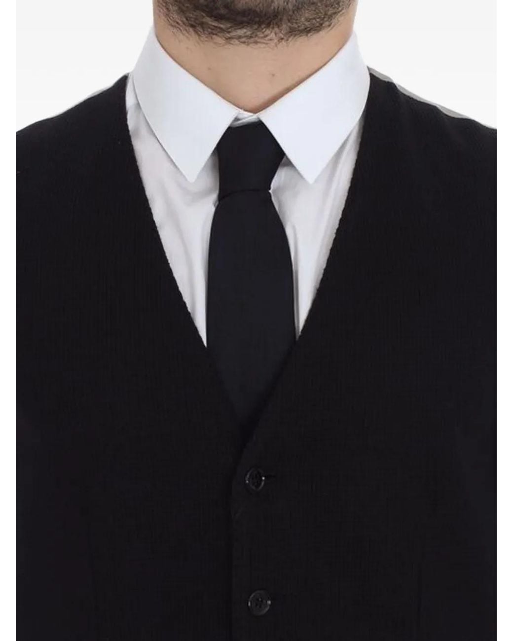Dolce & Gabbana Blue Veston À Col V for men