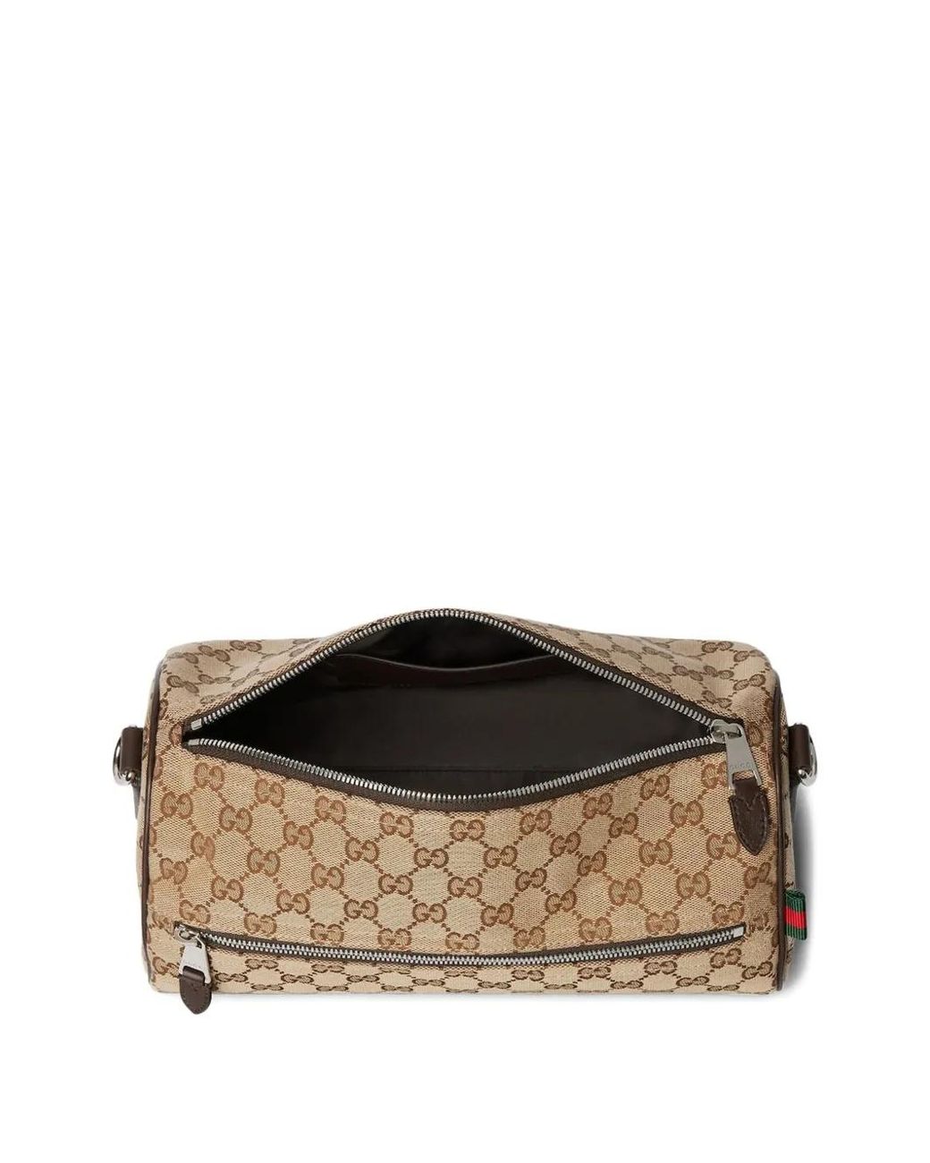 Gucci Natural Small Logo-Patterned Cylindrical Shoulder Bag
