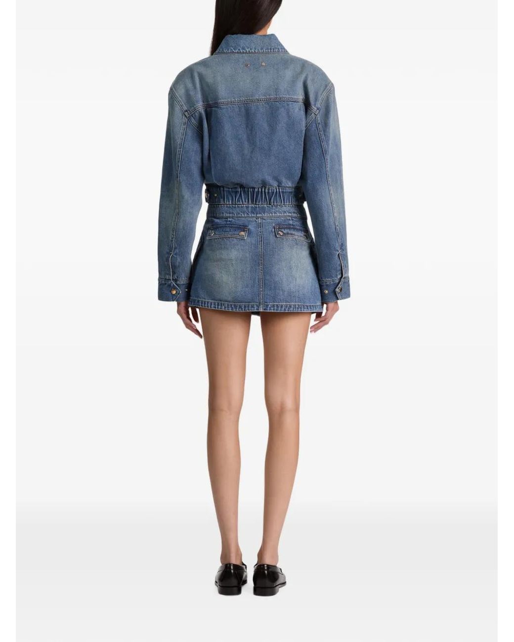 Alice + Olivia Blue Brandy Cargo Mini Skirt