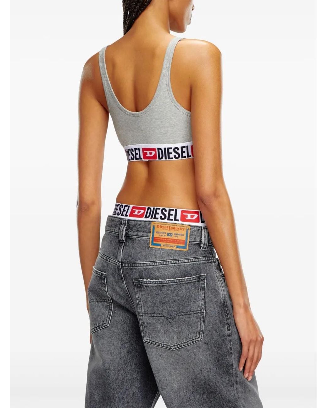 DIESEL White Ufsb-Oriba Sports Bra