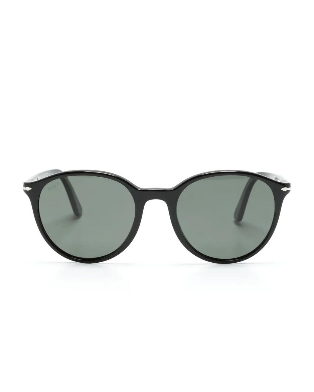 Persol Gray Round-Frame Sunglasses