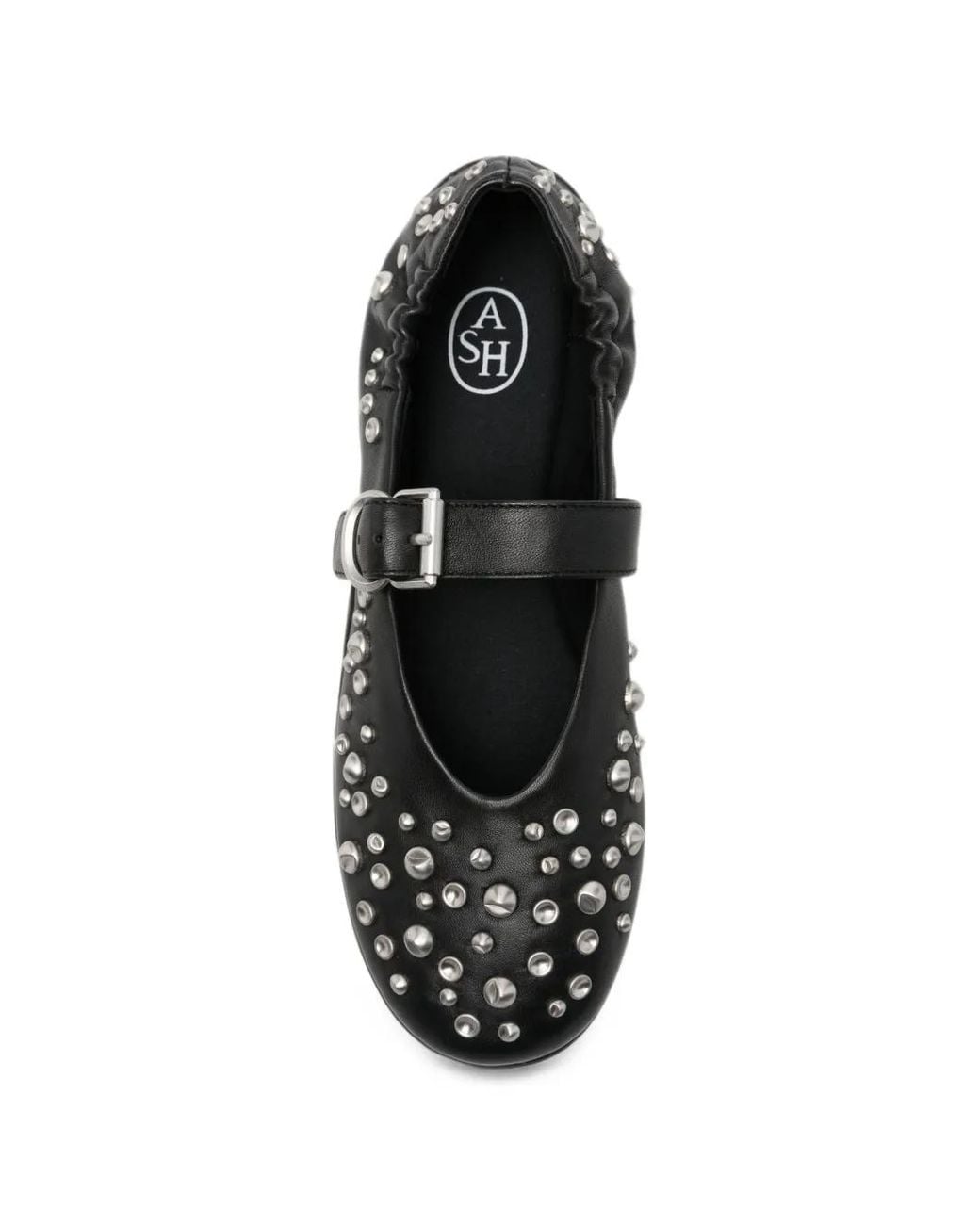 Ash Black Mimosa Studded Ballet Flats