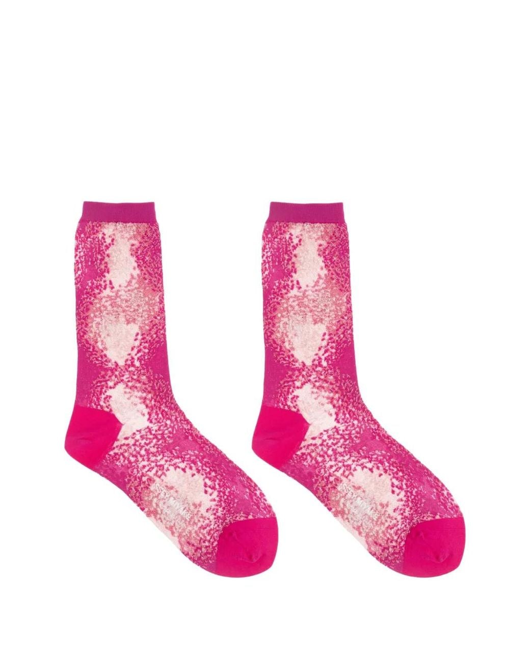 Issey Miyake Pink Lurex-Thread Socks